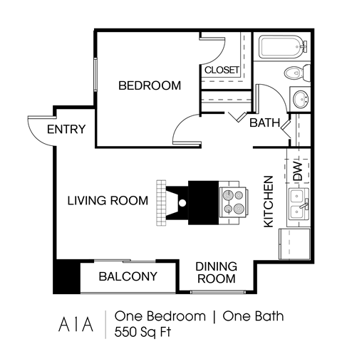 The Carmen Apartments A1 Floor Plan
